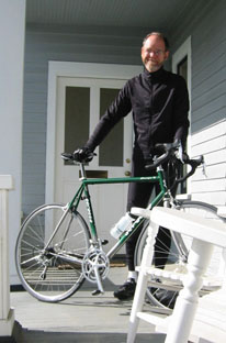 Scott with bicycle.  Click for larger picture.