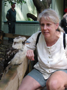 Alex with Kookaburra.  Click for larger picture.