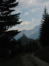 Approaching Tarasp castle